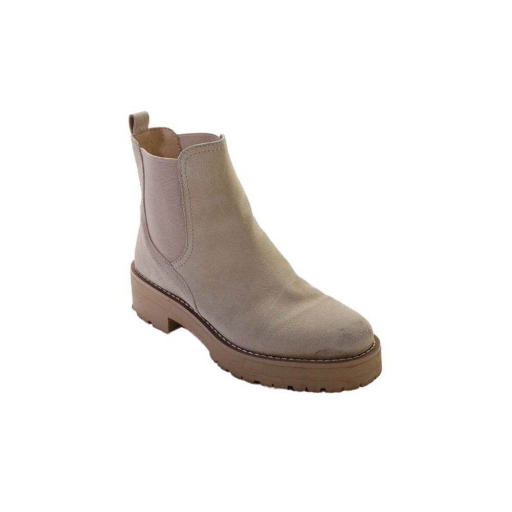 Sam Edelman Womens Slip On Block Heel Platform Ankle Booties Brown Suede Size 6